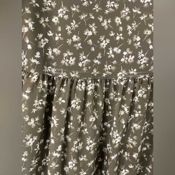 Peach Love Womens Dress Size Medium Green White Floral Ruffle Boho NWT - Picture 13 of 13